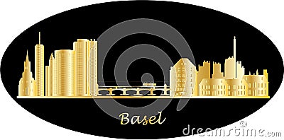 Basel city skyline Vector Illustration
