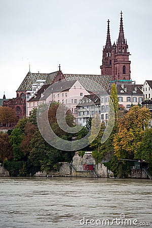 Basel Munster church Stock Photo