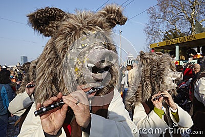 Basel (Switzerland) - Carnival 2014 Editorial Stock Photo