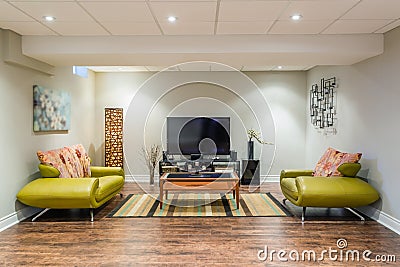 Basement Interior design Stock Photo