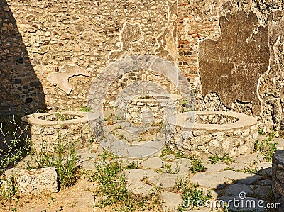 Ruins of Pompeii, ancient Roman city. Pompei, Campania. Italy. Stock Photo