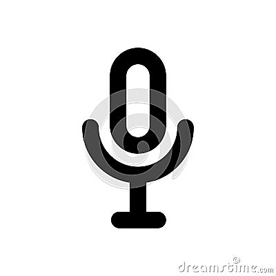 Basic app mic icon Vector Illustration