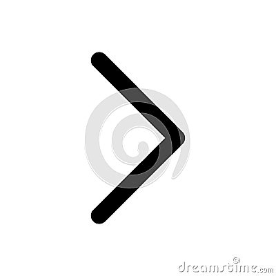 Basic app next arrow icon Vector Illustration