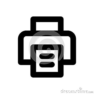 Basic app printer icon Vector Illustration