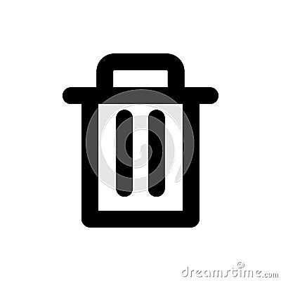 Basic app recycle bin icon Vector Illustration