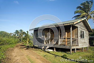 Basic beach house cabana corn island nicaragua Stock Photo