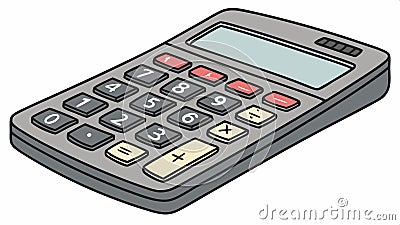 Basic calculator tool, mathematical calculation and numeracy icon vector design Generative AI Vector Illustration