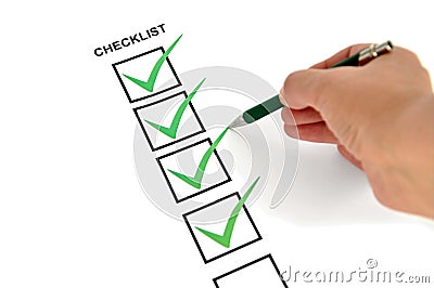 Basic checklist Stock Photo