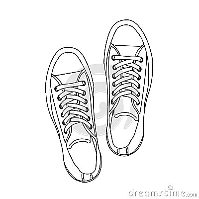 Sport shoes sneakers , vector illustration Vector Illustration