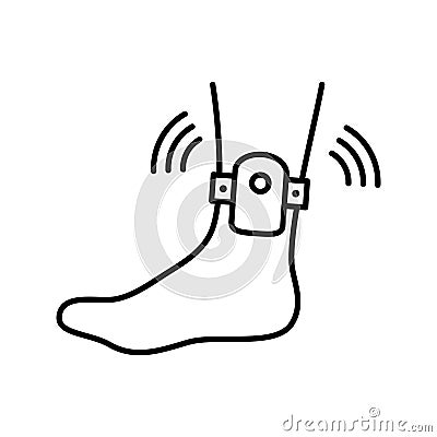 Ankle monitor icon, vector illustration Vector Illustration