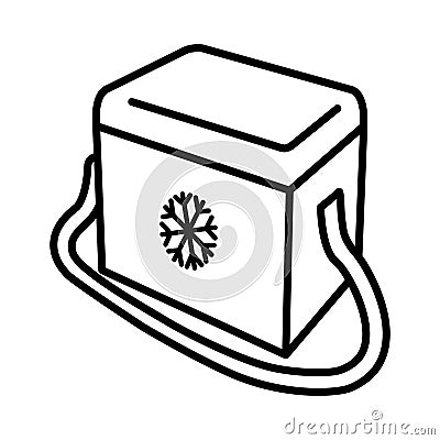 Portable fridge icon, vector illustration Vector Illustration