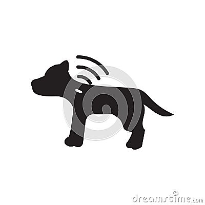 Dog microchip icon on a white background. Vector Illustration