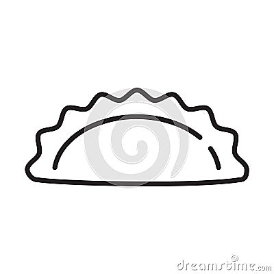 Dumpling icon, vector on a white background. Vector Illustration