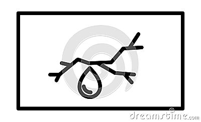 Roof leak icon on a white background. Vector Illustration