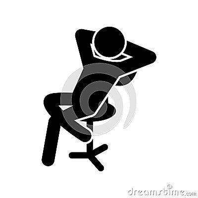 Relax icon on a white background. Vector Illustration