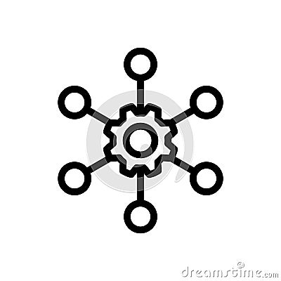 Microservices icon. vector on a white background. Vector Illustration