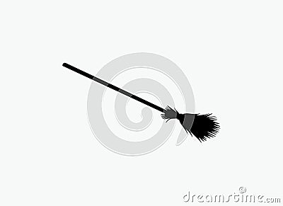 Broom silhouette vector Vector Illustration