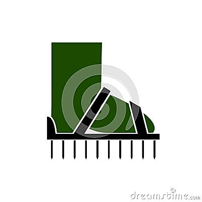 Spiked Aerating Shoes icon Vector Illustration