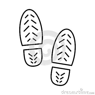 Shoe prints icon Vector Illustration