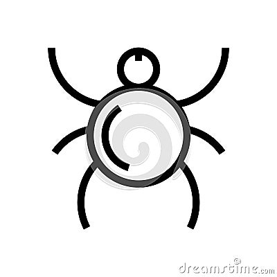 Tick icon insect icon, illustration Vector Illustration