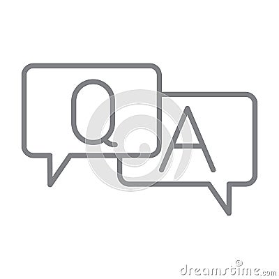 Questions & Answers icon, FAQ icon Vector Illustration