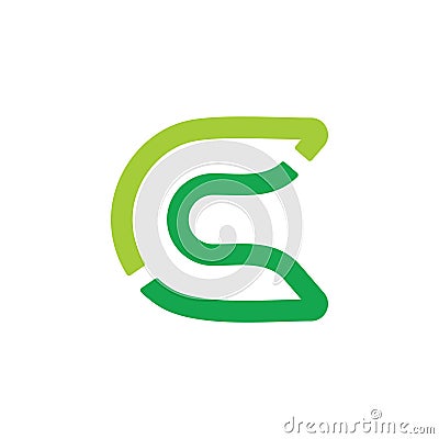 Letter c linear geometric unique unusual geometric simple design fashion logo vector Vector Illustration