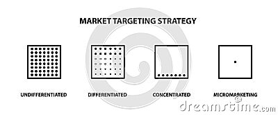 Market Targeting Strategies icon , vector , vector illustration Vector Illustration