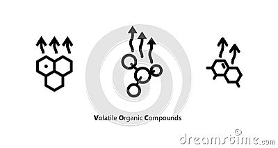 Volatile Organic Compounds icon, voc icon , vector illustration Vector Illustration