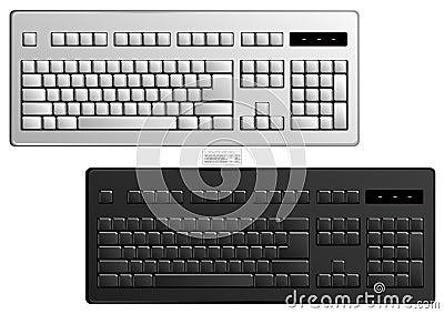 Basic Computer Keyboard Vector Art Vector Illustration