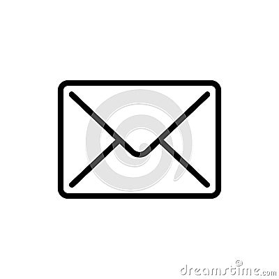basic email icon in line style Vector Illustration