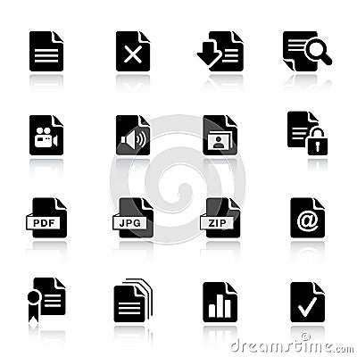 Basic - File format icons Vector Illustration