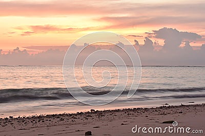 basic file, sunset on the beach, good for learning editing Stock Photo