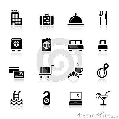 Basic - Hotel icons Vector Illustration