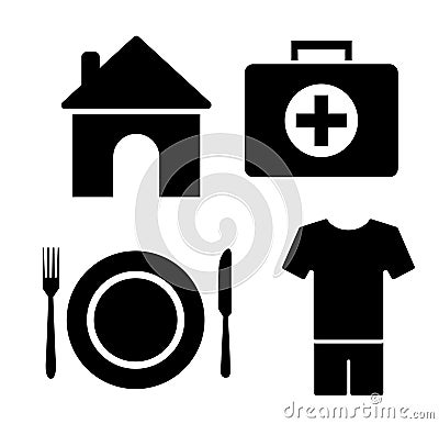 human needs icon set Vector Illustration