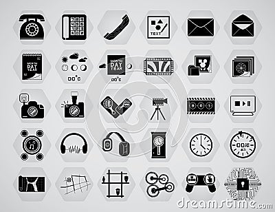 Basic icon set Stock Photo