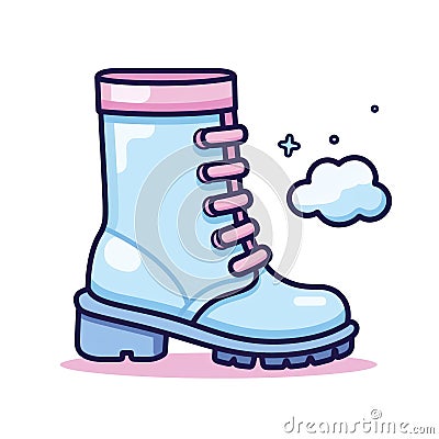 Basic Mini Boot Isolated on White Background AI Generated Cartoon Illustration