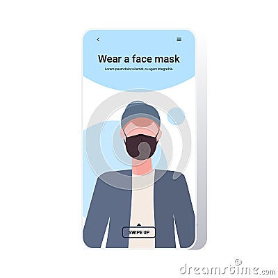 Basic protective measures against coronavirus protect yourself wear face mask important Vector Illustration