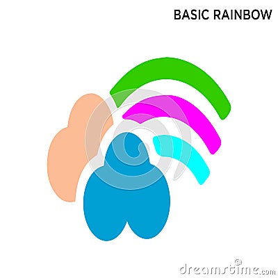 Basic rainbow icon Vector Illustration