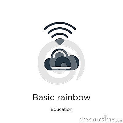 Basic rainbow icon vector. Trendy flat basic rainbow icon from education collection isolated on white background. Vector Vector Illustration