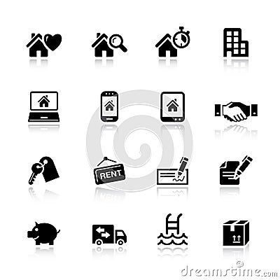 Basic - Real estate icons Vector Illustration