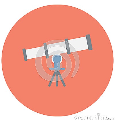 Telescope Color isolated Vector Icon that can be easily modified or edit Vector Illustration