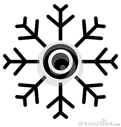 Snowflake Isolated Vector Icon that can be easily modified or edit in any style Snowflake Isolated Vector Icon that can be easily Vector Illustration