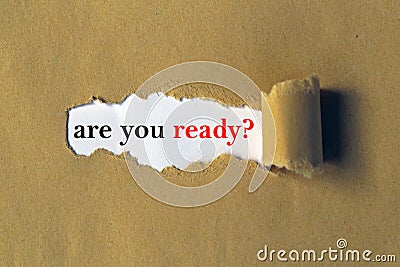 Are you ready heading Stock Photo