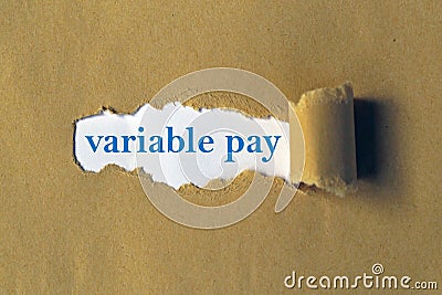 Variable pay Stock Photo