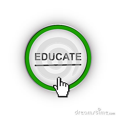 Educate button Stock Photo