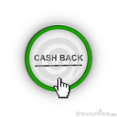 Cash back button Stock Photo