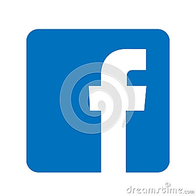 Facebook logo icon vector illustrations on white background Cartoon Illustration