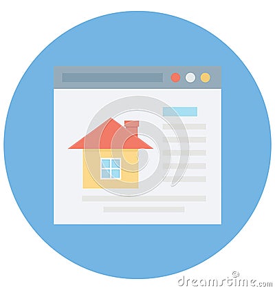 Property Website Color Vector icon which can be easily modified or edit Vector Illustration