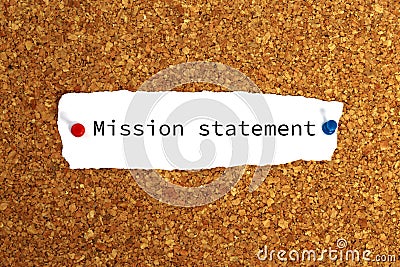 Mission statement heading Stock Photo