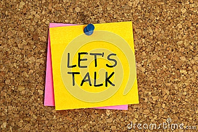 Let's talk message Stock Photo